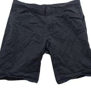 Fox Mens Black Casual Shorts Size 36 Cotton Blend